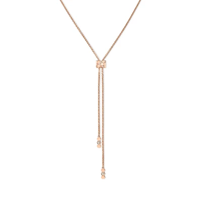 Bee de Chaumet Rose Gold and Diamond Bolo Tie Necklace