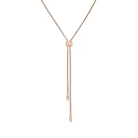 Bee de Chaumet Rose Gold and Diamond Bolo Tie Necklace