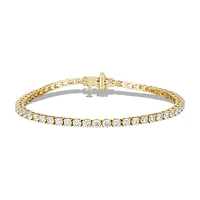 Diamond line bracelet in yellow gold