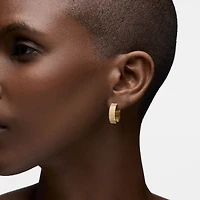 Yellow Gold Pleated Hoops