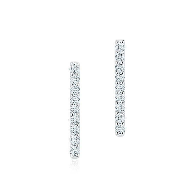 Diamond Bar Earrings