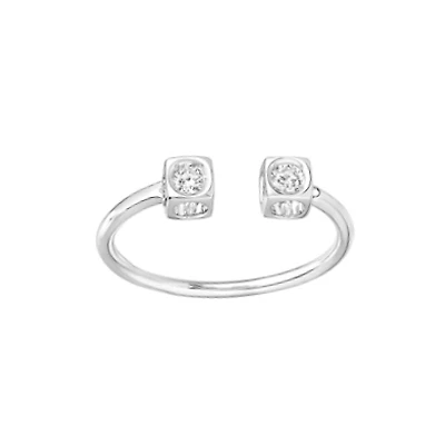 Le Cube Diamant White Gold and Diamond Ring
