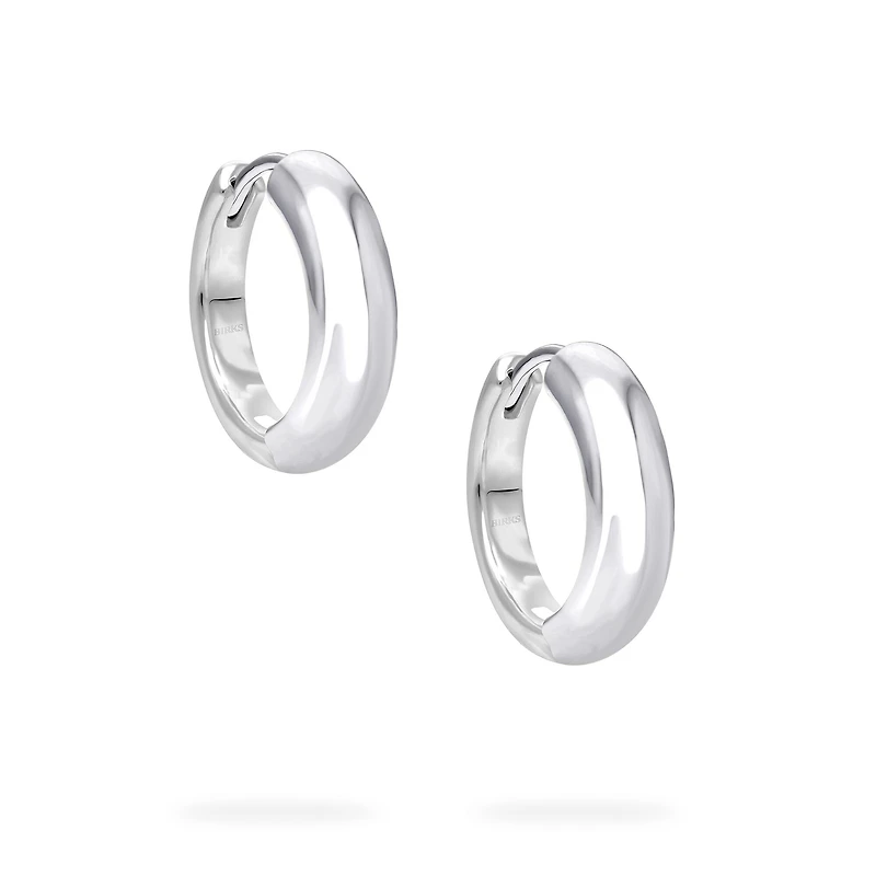 Silver Hoop Earrings, 18MM
