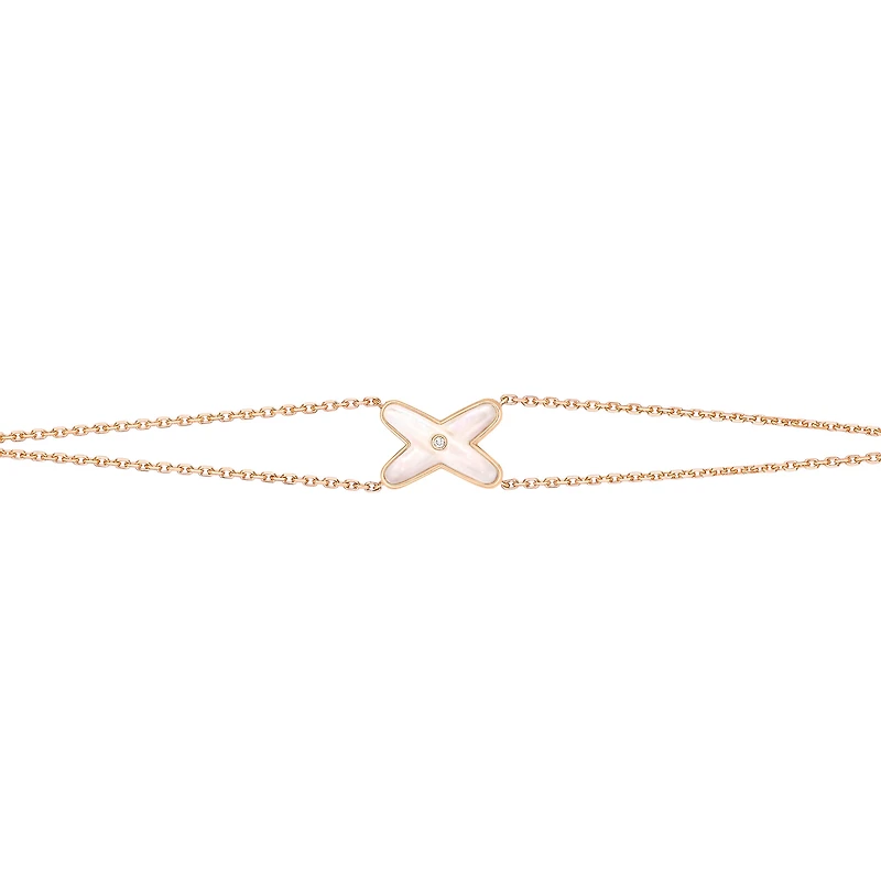 Jeux De Liens Rose Gold, Mother-of-Pearl and Diamond Bracelet