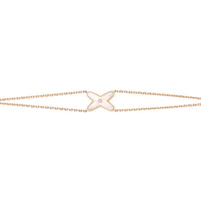 Jeux De Liens Rose Gold, Mother-of-Pearl and Diamond Bracelet