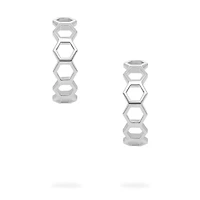 Sterling Silver Bee Chic 18 mm Hoop Earrings