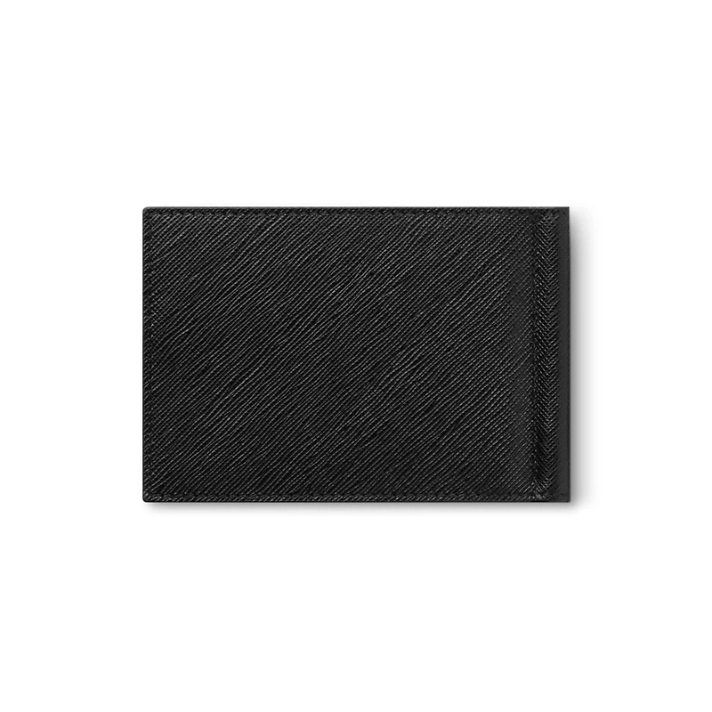 Sartorial Black 6 Card Wallet with Money Clip