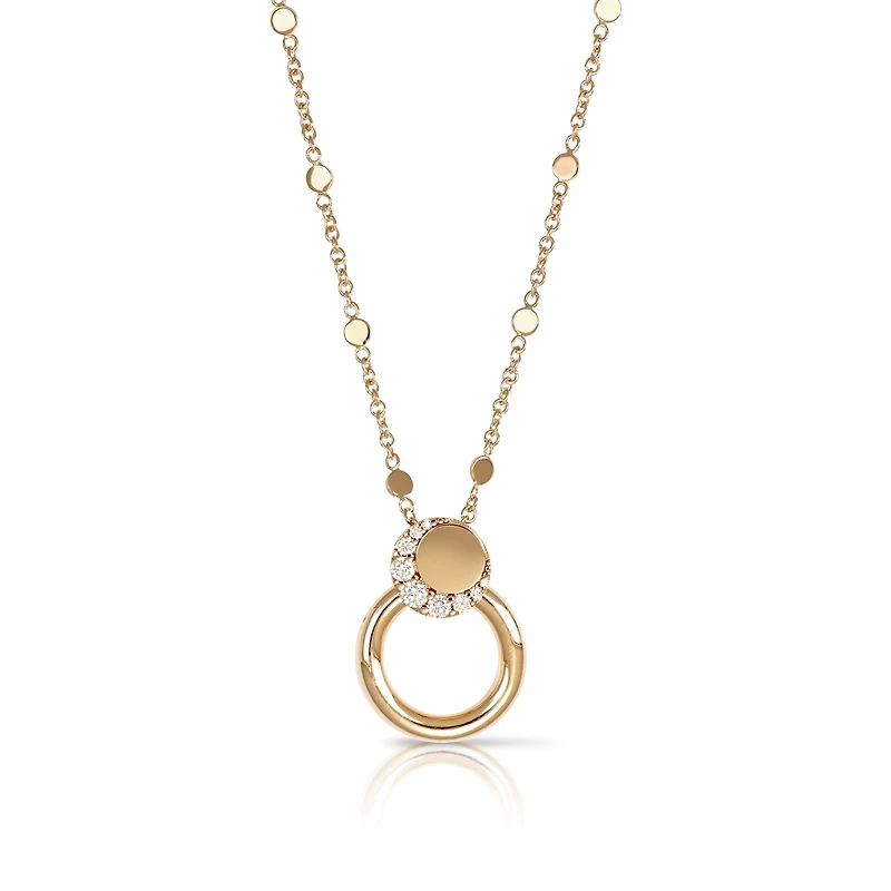 Luce Rose Gold and Diamond Pendant
