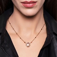 Bon Ton Rose Gold, Crystal and Diamond Pendant