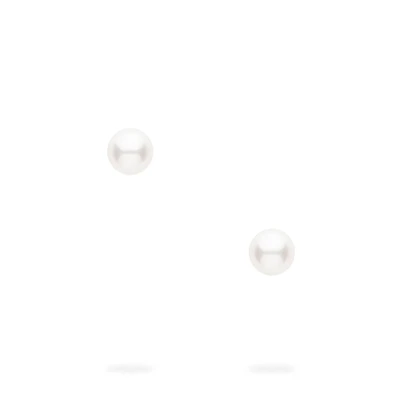 6.5–7 mm Akoya Pearl Earrings in Yellow Gold