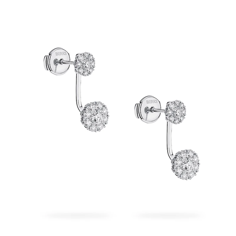 Diamond Cluster Jacket Earrings
