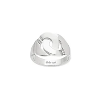Menottes R12 White Gold and Diamond Pavé Ring