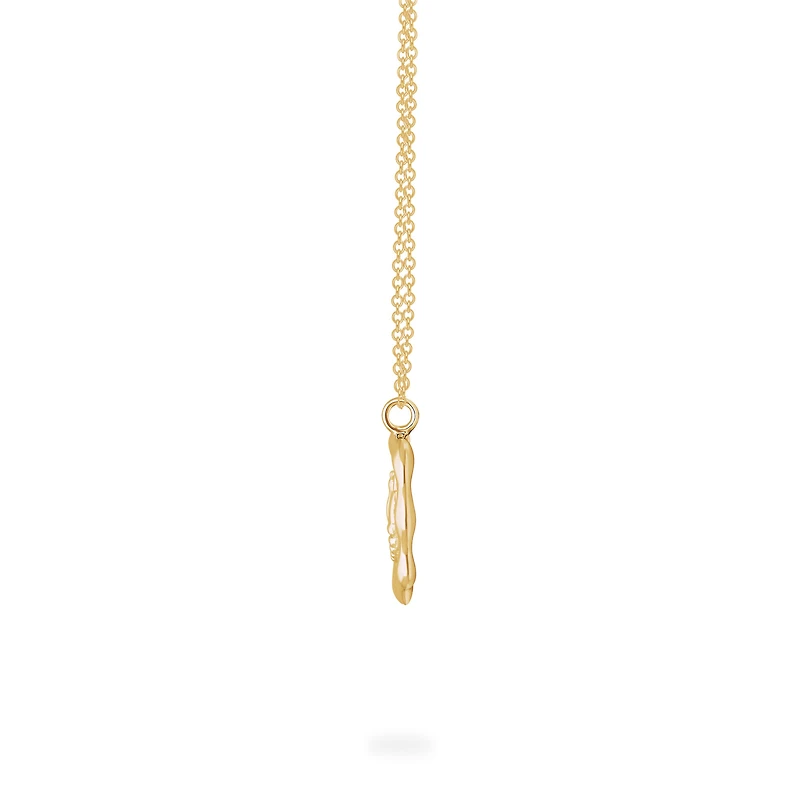 Zodiac Cancer Pendant Necklace in Yellow Gold