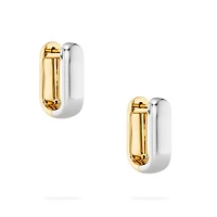 Yellow and White Gold U-Shape Huggies