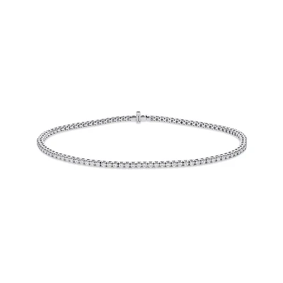 1.05 ct Diamond and White Gold Bracelet