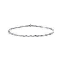 1.05 ct Diamond and White Gold Bracelet
