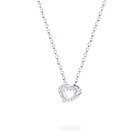 White Gold Diamond Heart Pendant for Kids