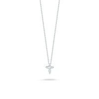 Tiny Treasures White Gold Diamond Baby Cross Necklace