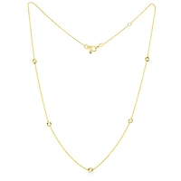 Diamonds by the Inch Yellow Gold 5-Row Station Diamond Necklace