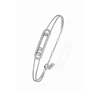Move Classic White Gold and Diamond Pavé Bracelet