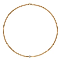 Prima Yellow Gold and  Diamond Pavé Necklace