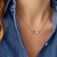 Lunaria Yellow Gold and Diamond Necklace