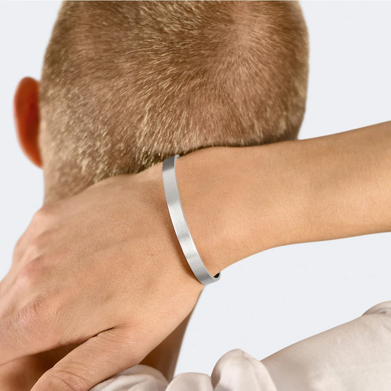 21g Brushed Silver Ribbon Bracelet