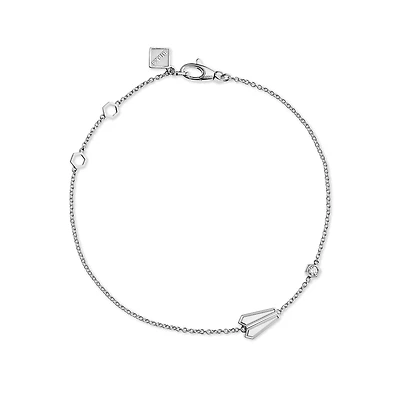 Sterling Silver and Diamond Bracelet