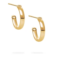 Yellow Gold Muse 18 mm Hoop Earrings