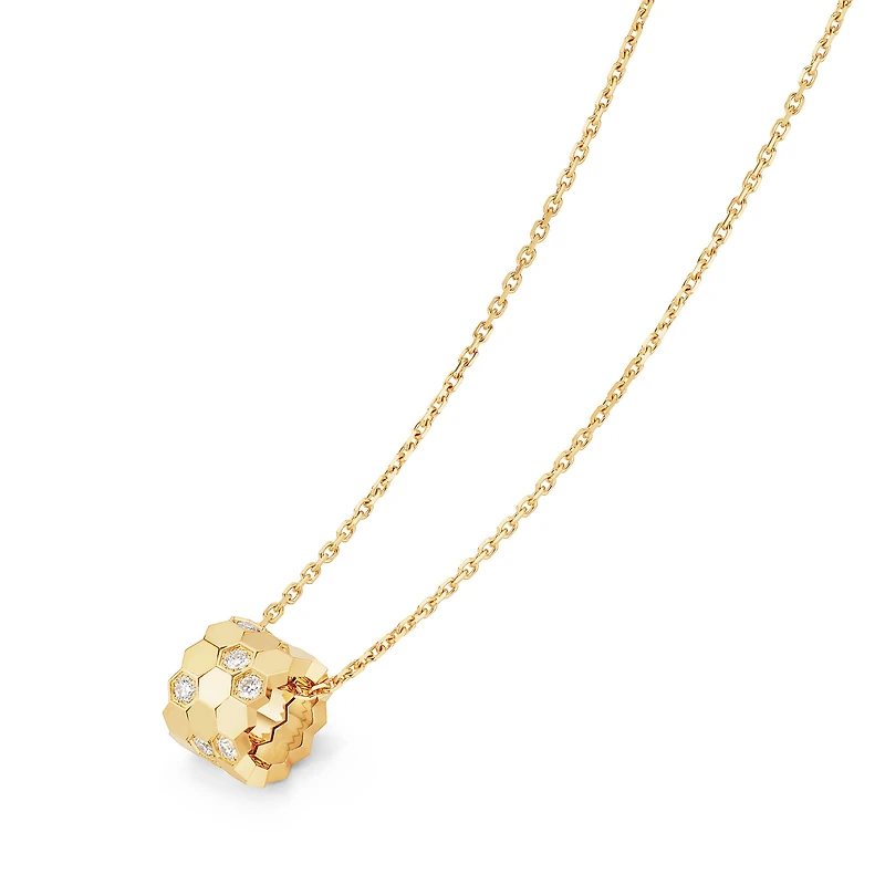 Bee de Chaumet Small Yellow Gold and Diamond Pendant