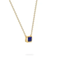 Yellow Gold Sapphire Pendant Necklace