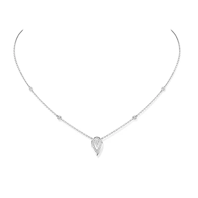 Fiery White Gold and Diamond Pendant .10ct