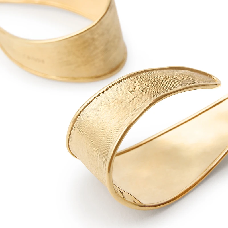 Lunaria Yellow Gold Hoop Earrings