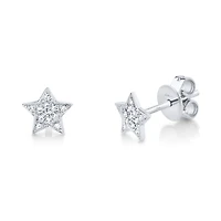 Kate Gold and Diamond Pavé Star Earrings