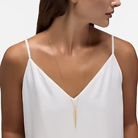 Yellow Gold Dagger Pendant Necklace