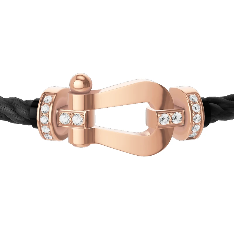 Force 10 Rose Gold and Diamond Pavé Cable Bracelet