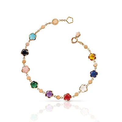 Figlia dei Fiori Rose Gold, Multi Stone Bracelet