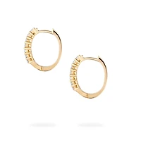 Diamond Hoop Earrings in Yellow Gold