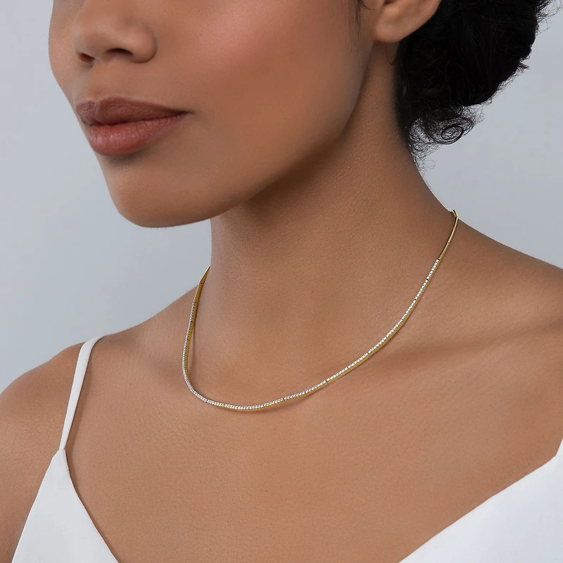 Yellow Gold and Diamond Riviera Necklace