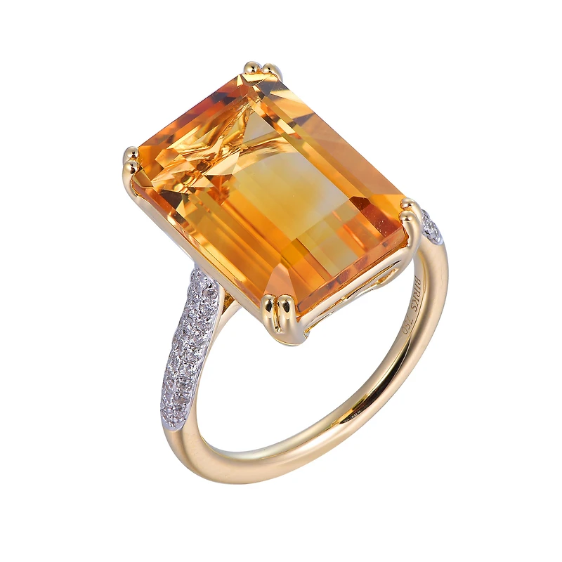 Citrine Ring in Yellow Gold