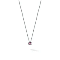 Pink Tourmaline and Silver Pendant