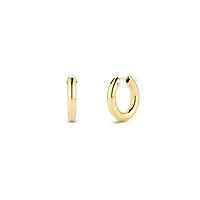 Basic Yellow Gold  Oval Hoop Earrings