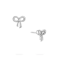 Sterling Silver Bow Earrings for Kids