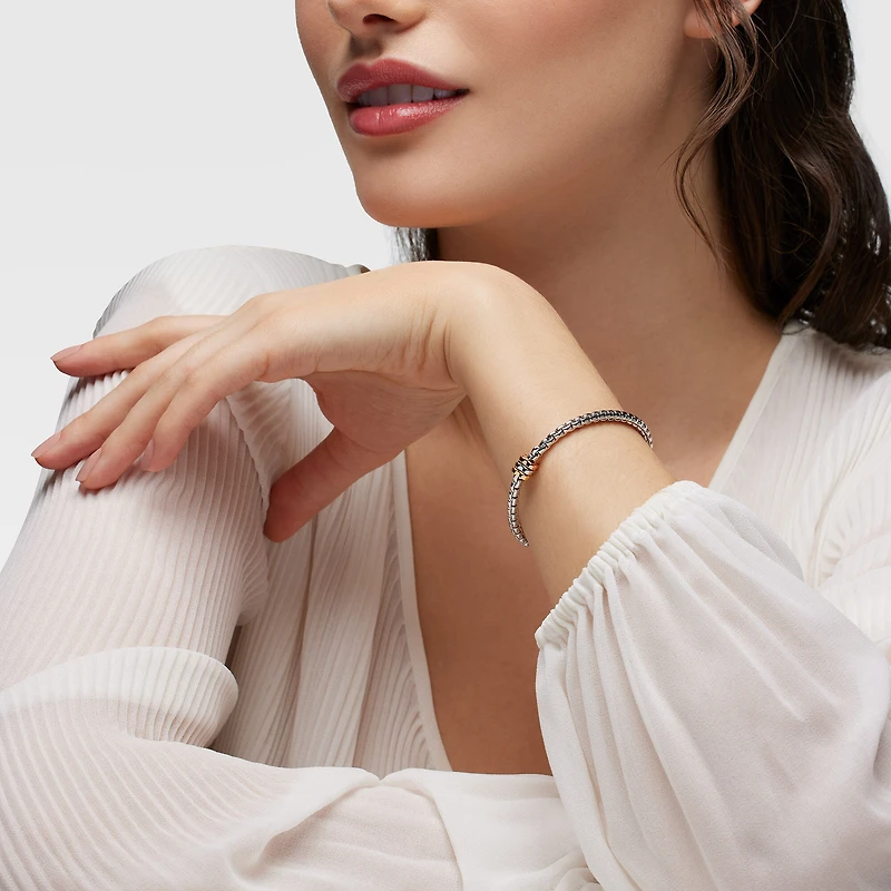 Eka Tiny Flex'it White Gold Multi-Rondel Bracelet