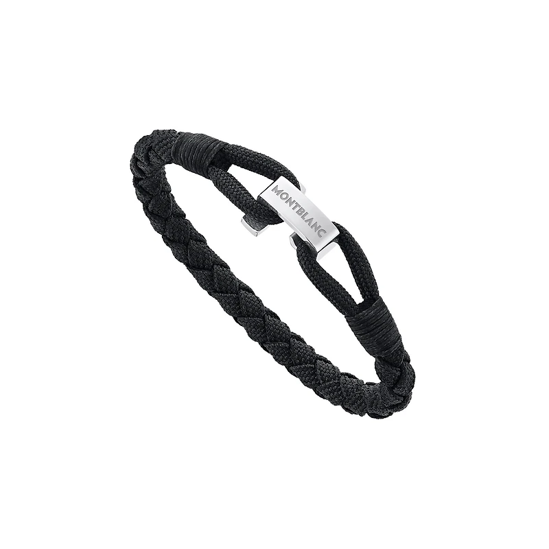 Wrap Me Black Nylon and Stainless Steel Bracelet