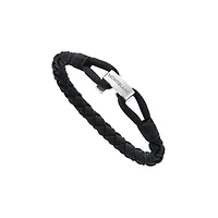 Wrap Me Black Nylon and Stainless Steel Bracelet