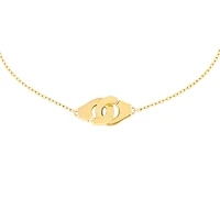 Menottes R8 Yellow Gold Bracelet