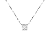 Le Cube Diamant White Gold and Diamond Necklace