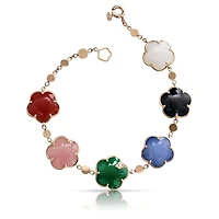 Petit Joli Rose Gold, Multi Stone and Diamond Bracelet