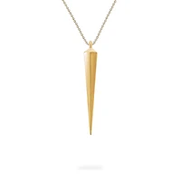 Yellow Gold Dagger Pendant Necklace